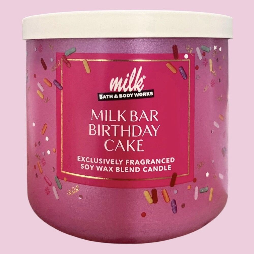 Bath & Body Works Milk Bar Birthday Cake Candle 3-Wick Large 14.5 oz